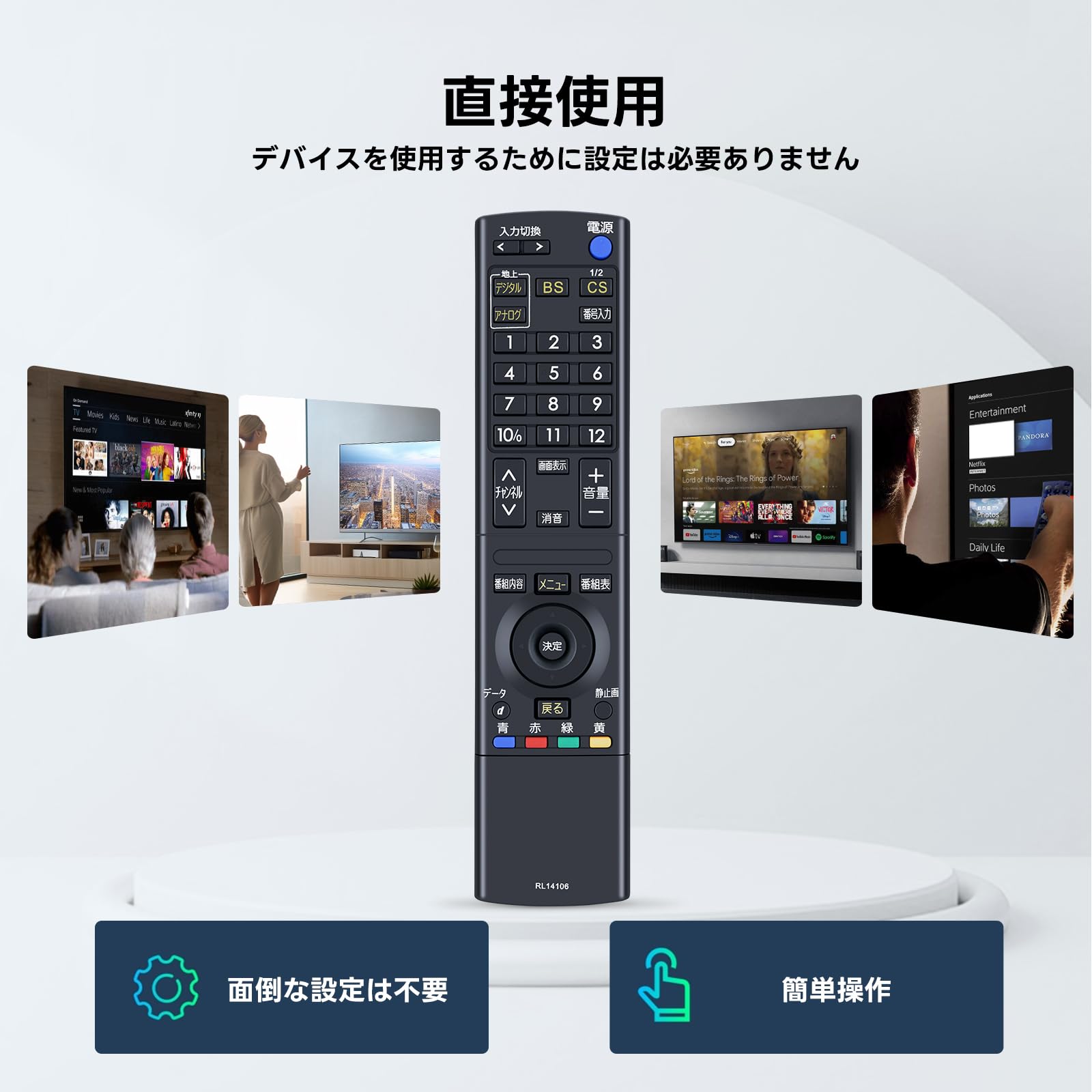 Amazon | テレビリモコン RL14106 for MITSUBISHI ELECTRIC 三菱電機